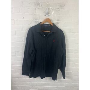 Polo Ralph Lauren Men's Classic Fit Long-Sleeve Polo Shirt Black Size XL